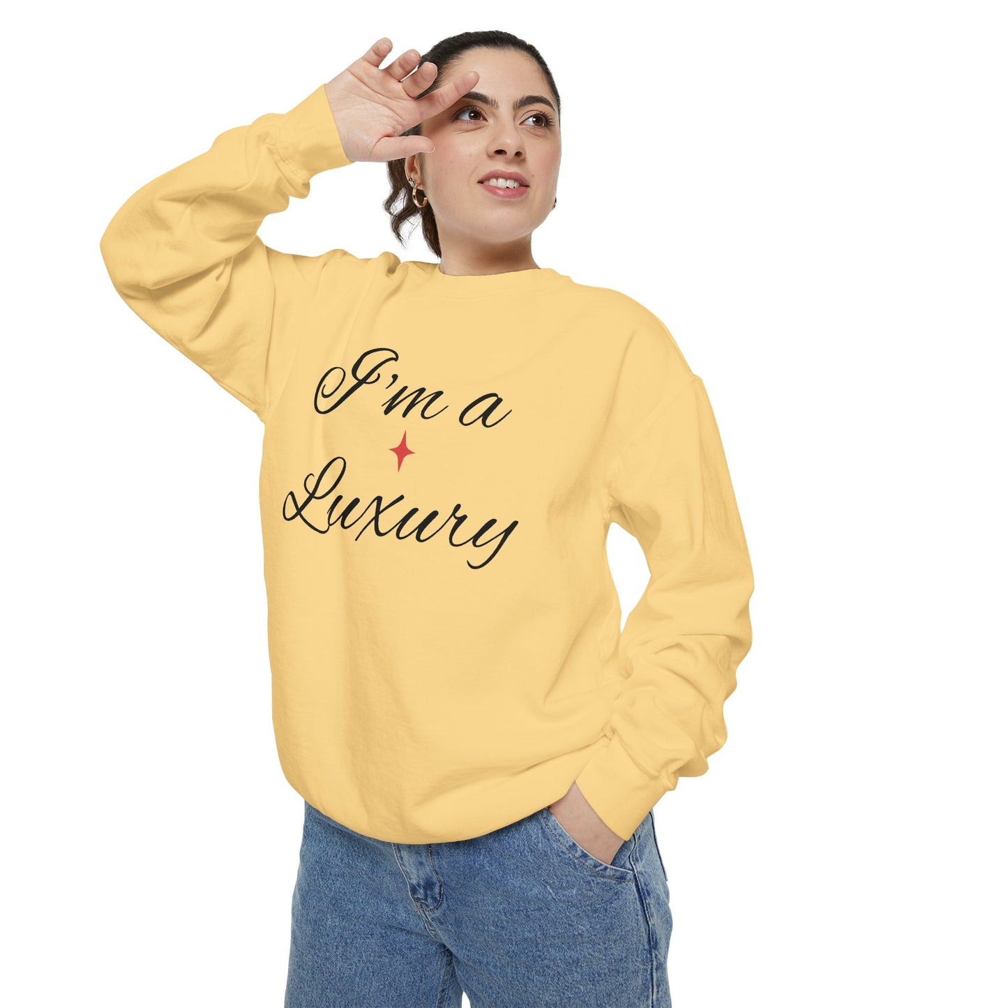 "I'm a Luxury" Script Sweatshirt — Luxury Script Pullover