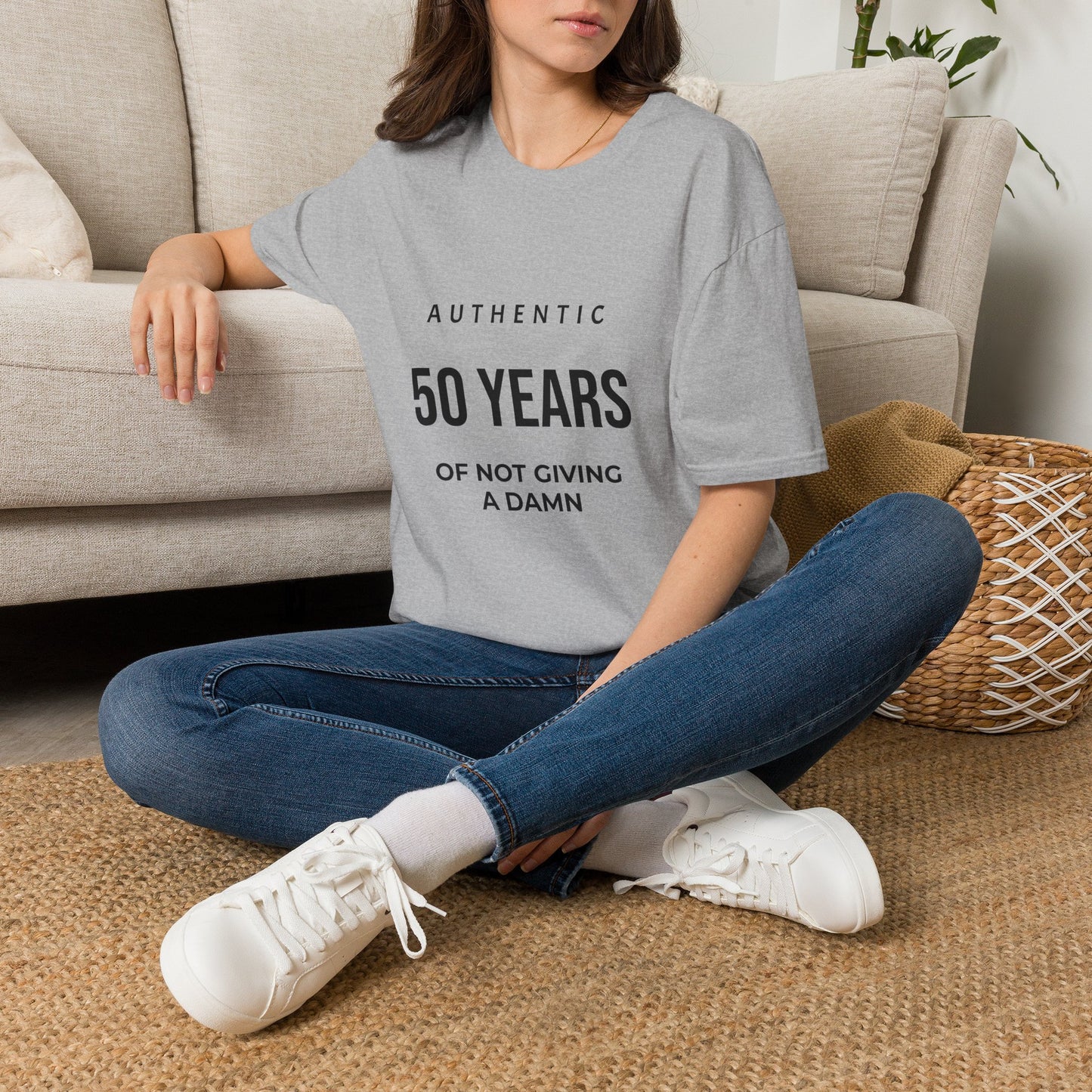 50 Years Authentic T-Shirt — "Of Not Giving a Damn" Birthday Tee House of Ace