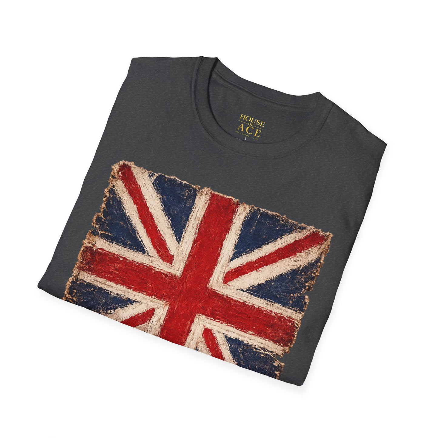 Vintage Union Jack “PROUD” Tee – Distressed British Flag Retro Patriotic Shirt with Personalised Back Text by House of Ace